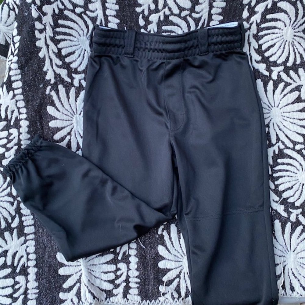 <3/$20> Rawlings Boys Black Baseball Pants Sz Med